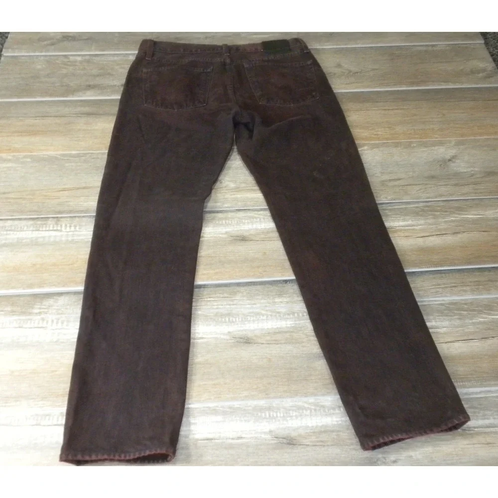 J Brand Tyler Jeans Mens 34x31 Oxblood Burgundy‎ Perfect Slim Fit Tapered Sleek